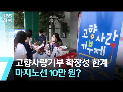 고향사랑기부 확장성 한계…마지노선 10만 원? / KBS  2026.08.27.