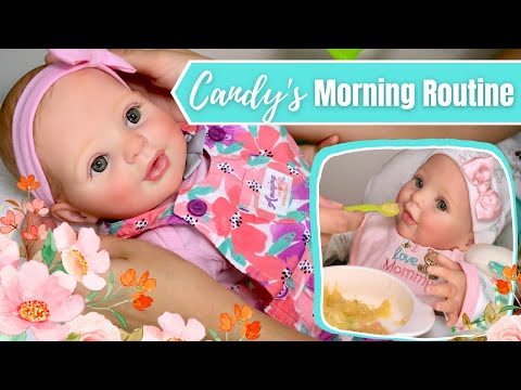 Beautiful Reborn Baby Morning Routine: Feeding, Changing & Playing With Baby Candy!