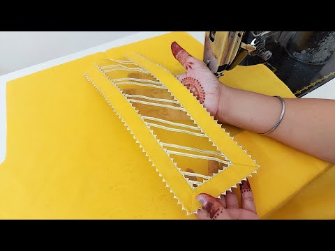 एकदम नया Neck Design बनाना सीखें Gotta Patti Lace के साथ | Neck Design with Lace