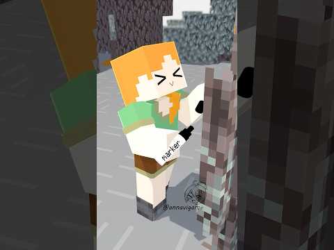 Alex vs Creaking🪵 #マイクラ #minecraftanimation #minecraft