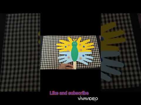Butterfly (hand print cut out) paper toy for kids...