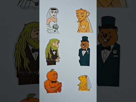Italian Brainrot Wedding Couples Line Matching Puzzle #viral #italianbrainrot #trend #short
