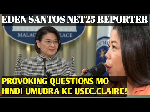 MS. EDEN KATAWA-TAWA SA MGA TANONG KE USEC. CLAIRE AT PURO BARADO XA LAGI!