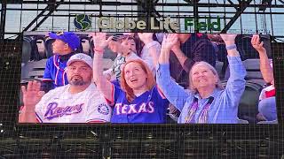 Texas Rangers #jumbotron 4/4/26 1st inning vs Cincinnati Reds 