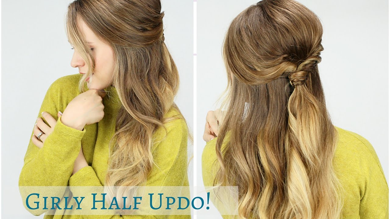 Sweater Weather Half Updo Start to Finish Hair Tutorial