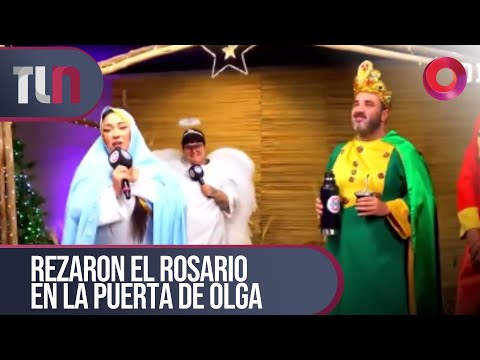 #TelenueveCentral | Rezaron el rosario en la puerta de Olga.