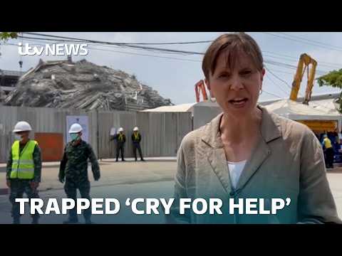 Myanmar earthquake: Race against time after cries heard under rubble in Bangkok | ITV News