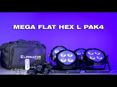 Eliminator Lighting Mega Flat Hex L Pak4