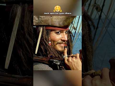 🏴‍☠️Jack sparrow  Gyan Dhara 😎#jacksparrow #piratesofthecaribbean #shorts #johnnydepp #edit