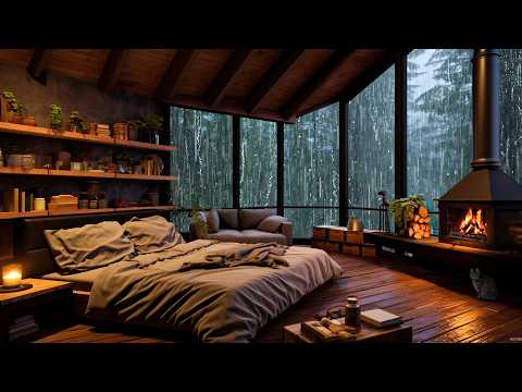 No Ads, Rain Sounds For Sleeping ⛈ Heavy Rain and Intense Thunder on Window for Relax, Sleep Well