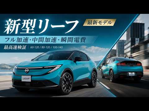 新型リーフ B7 フル加速!最高速検証・中間加速・瞬間電費まで徹底チェック|3代目 ZE2 LEAF