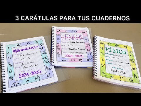 3 CARÁTULAS para tus cuadernos | Carátula de matemática, lengua y literatura, física