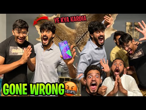 MOBILE BROKEN PRANK GONE WRONG ON @mishkatkhan 📱🤬 | PHADDA HO GAYA 😱 | OSAIREEM KHAN VLOGS |