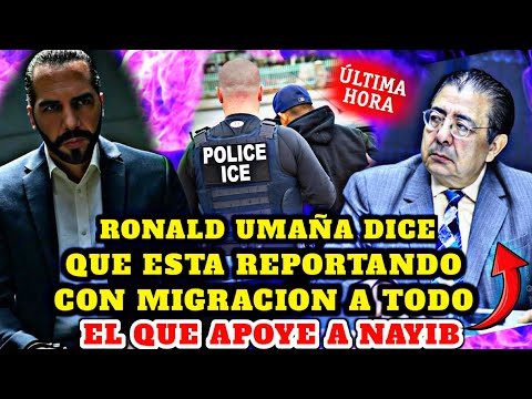 BOMBAZO NAYIB BUKELE TIENE QUE PARAR A  RONALD UMAÑA ESTA ACUSANDO CON MIGRACION  A SALVADOREÑOS 😡