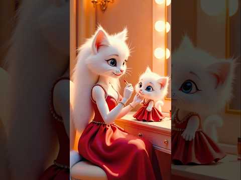 😹💋KissyCat Tries Makeup for the First Time! 💄😻 #catshorts #catlover #cutecat #catvideo