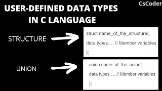 User-Defined data types in C language / detailed implementation using C programming / data structure