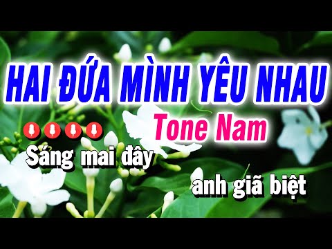 Karaoke Hai Đứa Mình Yêu Nhau Nhạc Sống Tone Nam | Beat Bảo Hưng