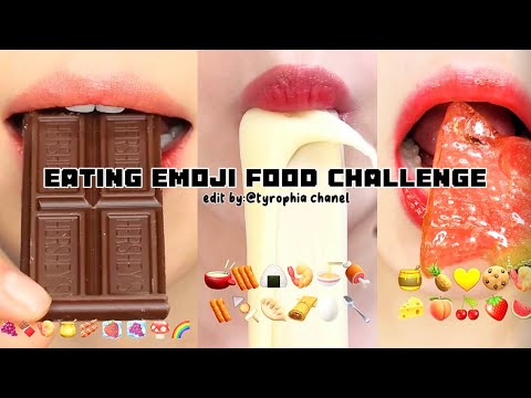 Eating emoji food challenge || Edit by me || not mine || ctto || #asmr collection #eat