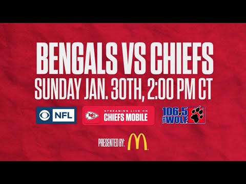 TUNE IN: Sunday, January 30 at 2pm CT | Chiefs vs. Bengals video clip