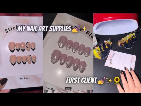 My First Client + My Nail Art Supplies 💅✨My Small Business 👩‍💼 |