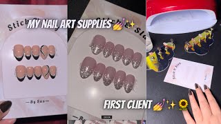 My First Client + My Nail Art Supplies 💅✨My Small Business 👩‍💼 |