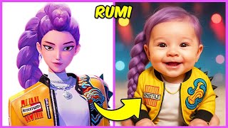 KPOP Demon Hunters as NEWBORN BABY 🔥 + Guess The Voice Quiz | Huntrix, Saja Boys, Rumi, Jinu, Zoey