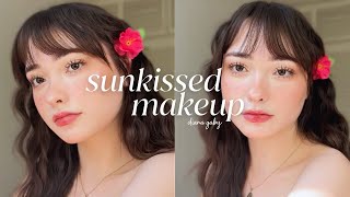 ⊹₊｡ SUNKISSED SUMMER MAKEUP 🌺 ☀️ ˚₊⊹ : tutorial