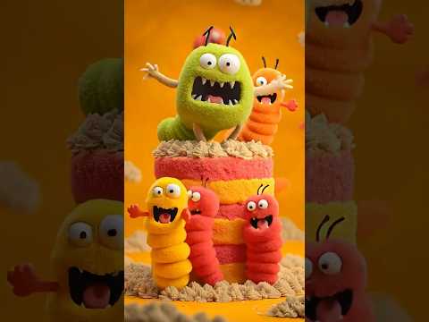 Worms Cake Party 🥳🎉🌈🎂🍰🍥🧁 #viralshorts