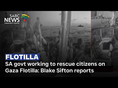 YouTube video thumbnail: SA Govt Working to Rescue Citizens on Gaza Flotilla: Blake Sifton Reports