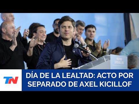 En medio de cuestionamientos del kirchnerismo, Kicillof encabeza un acto por el Día de la Lealtad