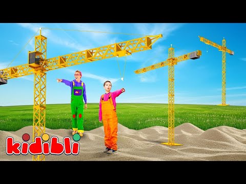 Grandes Guindastes para Crianças 🚧 Aprenda Sobre Veículos de Construção | Kidibli