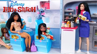 Lilo & Stitch Muñecas Barbie Viajan en Avion