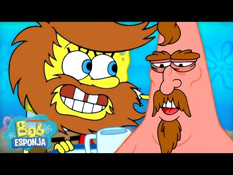 Bob Esponja | Os Momentos Mais Peludos do Bob Esponja... Literalmente 🧔‍♂️ | Português