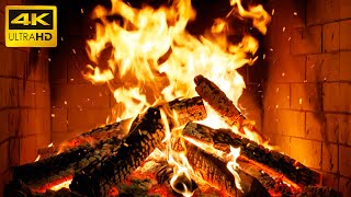 🔥 Christmas Cabin Fireplace with Crackling Wood and Soft Night Ambience for Background Ambience