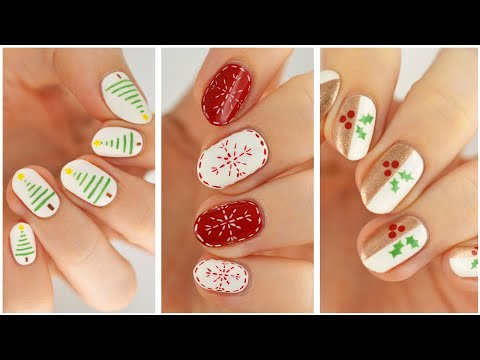 Christmas Nail Art 🎅🏻 Cute Christmas Holiday Nail Art Design Compilation!