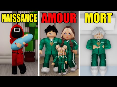 DE LA NAISSANCE JUSQU'À LA MORT EN SQUID GAME SUR BROOKHAVEN ! ROBLOX