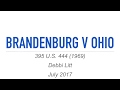 Brandenburg Supreme Court Case Analysis