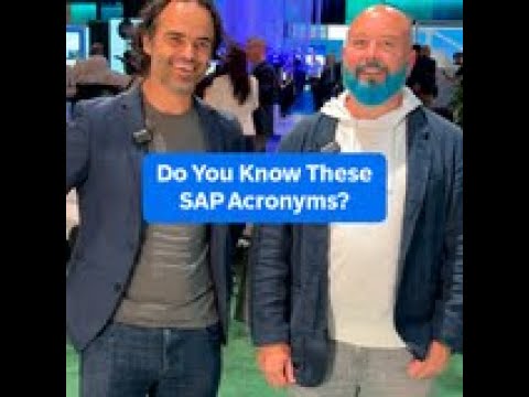 Do You Know These SAP Acronyms? 👀