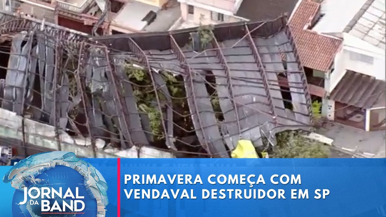 Primavera começa com vendaval destruidor em São Paulo | Jornal da Band