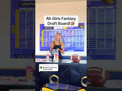 Girls Fantasy Football FULL Draft Board!🏈 #shorts