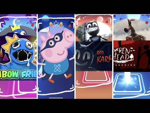 Rainbow Friends 🆚 Peppa Pig 🆚 Cartoon Cat 🆚 Siren Head | Tiles Hop Game