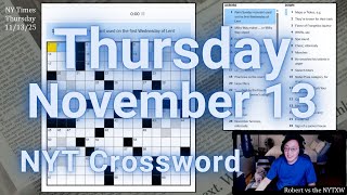 Throw foop! [0:13/5:34]  ||  Thursday 11/13/25 New York Times Crossword