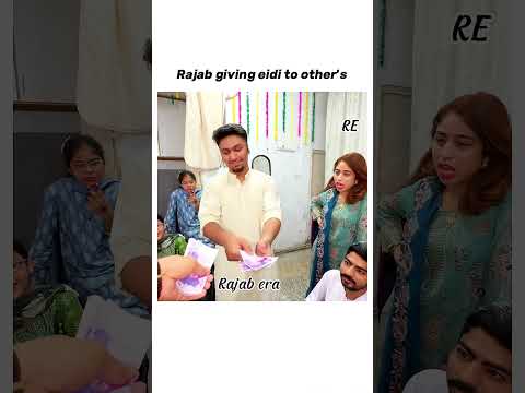 Rajab giving eidi #shorts#rajabfamily#viral#trending#ytshorts#shortfeed#edits#fanpage