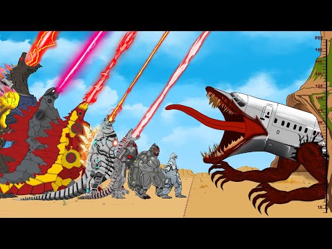 Evolution of GODZILLA & KONG vs INFECTED SKY TRAIN EATER: MONSTER ATOMIC BREATH??? / CARTOON