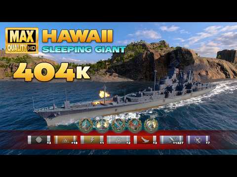 Cruiser Hawaii   400k damage on map Sleeping Giant   World of Warships