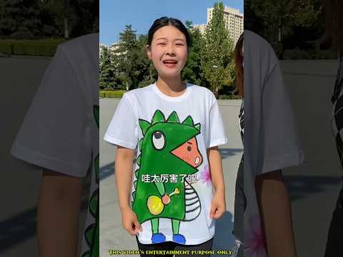 Sister I want to make a painting on your T-shirt.🤯😱#shorts #shortsfeed