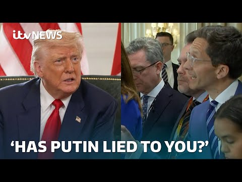 'Has Putin been lying to you?' ITV News quizzes President Trump during talks with Starmer
