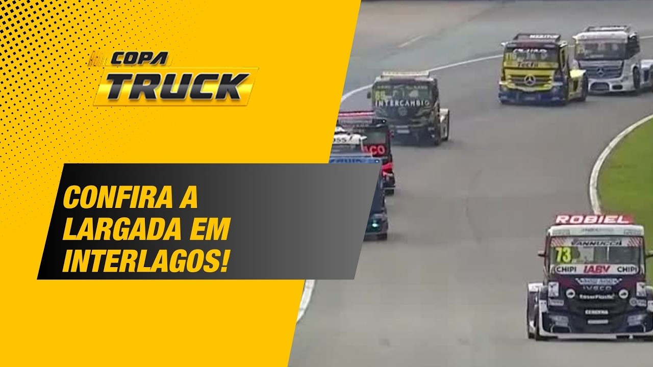 Veja a largada da corrida 1 da Copa Truck em Interlagos