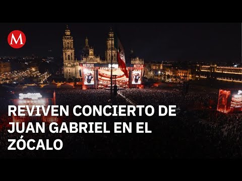 Miles de fans reviven el concierto de Juan Gabriel de Bellas Artes en el Zócalo capitalino