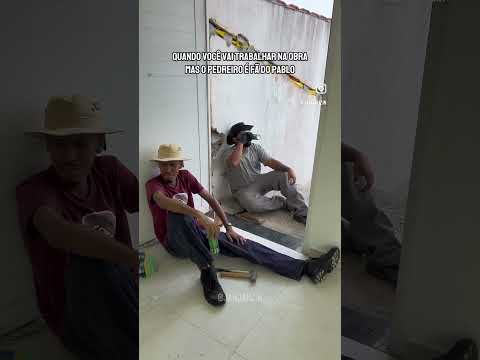 Quando o pedreiro é fã de Pablo 🤣
